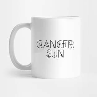 Cancer sun sign celestial typography Mug